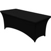 Utopia Kitchen Spandex Tablecloth 1 Pack [6FT, Black] Tight, Fitted,
