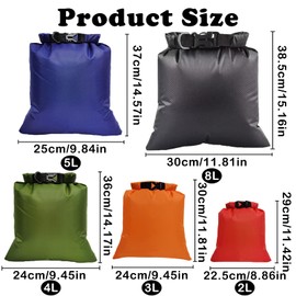 YUEXNKO wasserdichte Trockentaschen,5PCS wasserdichte Aufbewahrungsbeutel,Tasche Wasserdicht Trockenbeutel,Lightweight Trockenbeutel für Reisen Rafting Schwimmen Camping Angeln Kajak Zubehör (Bunt)