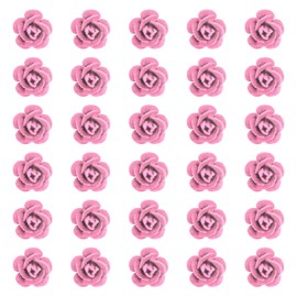 Wecoe Small Pink Rose Flower Hair Accessories - 30 Pcs Tiny Mini Cute Decorative Clips for Kids, Toddlers, Women - Ideal for Weddings, Valentine's Day, Christmas Gifts
