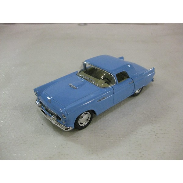 1955 Ford Thunderbird Hard Top In Powder Blue Diecast 1:36 Scale By Kinsmart