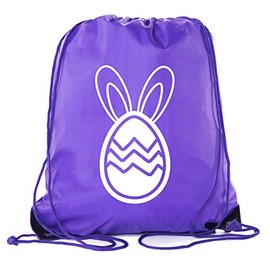Mato & Hash Easter Basket Bags, Bulk Drawstring Backpacks, Party Favor Goody Bags for Easter - Purple CA2500Easter S7