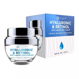 Clair Beauty Hyaluronic Acid & Retinol Daily Face Moisturizer -For All Skin Types