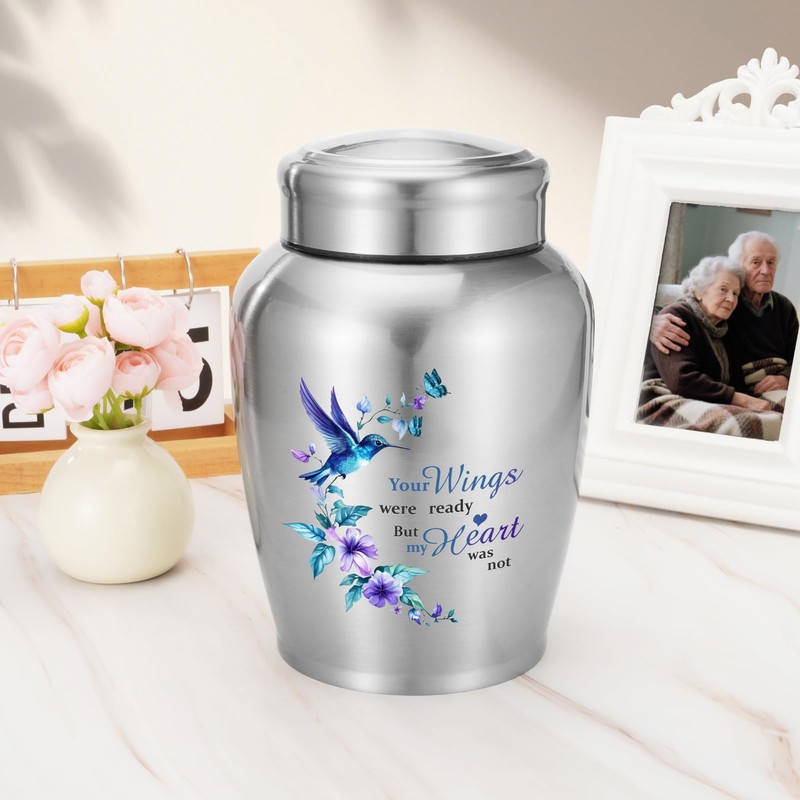 Urns for Ashes Adult Male Female-8.5 Inches Stainless Steel Cremation