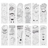 Juvale 24-Pack Color Your Own DIY Bookmarks for Kids &