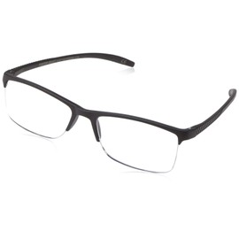 Foster Grant Men's Paolo Square Reading Glasses, Black/Transparent, 59 mm + 1.75