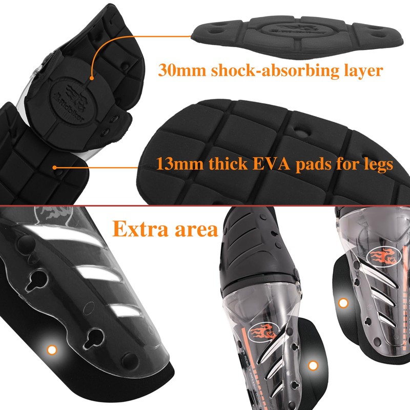 Motorcycle Knee Shin Guards, Crashproof Motocross Knee Pads Adult Dual