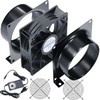 DC12V Rohrventilator 100mm, 3000U/min Lüfter Axiallüfter Abluftventilator 100mm, mit 0~100% Dimmer, Kanaladapter, Netze für 3D-Laser, Spritzkabine, Growzelt DIY-Projekt