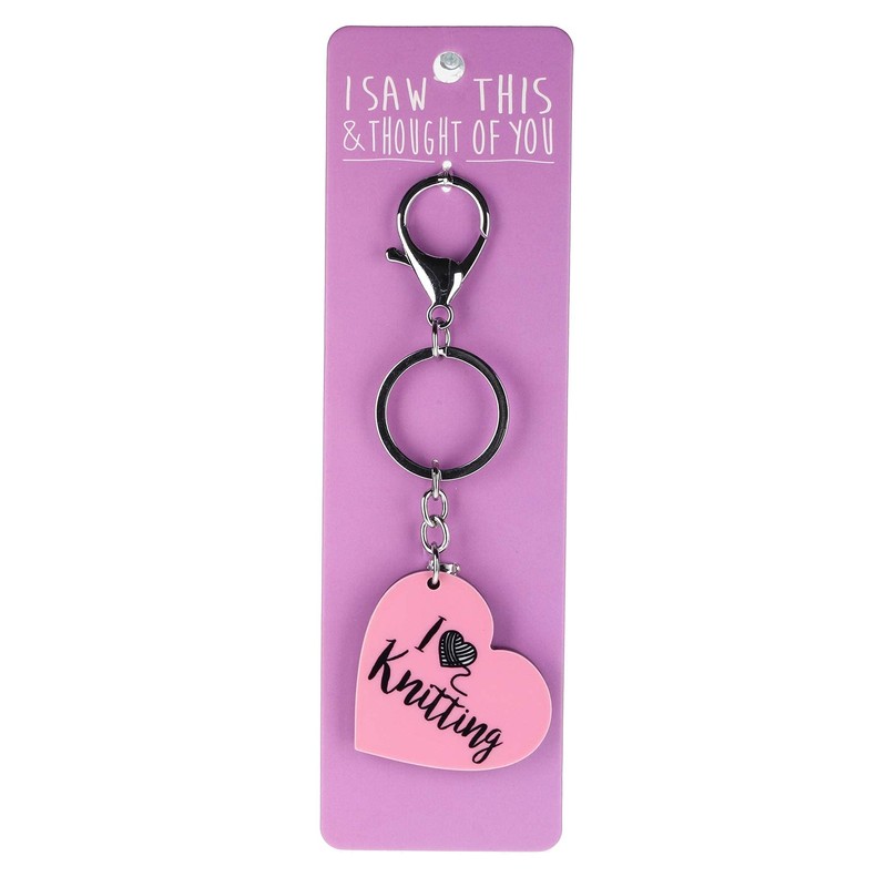 Stands Out, Supplying Outstanding Gifts I Love Knitting Novelty Keyring