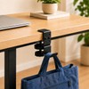 Clamp-On Desk Hook, 360° Rotating Purse and Backpack Hanger