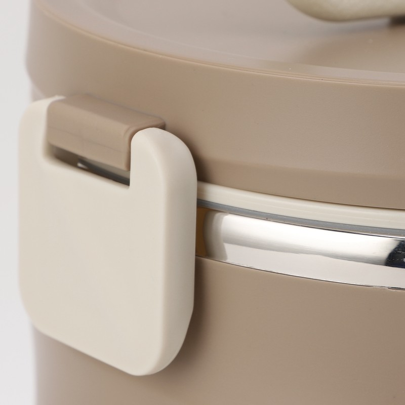 Insulated Food Container 304 Stainless Steel PP Stackable Portable Round
