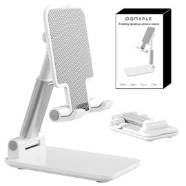 Soporte para teléfono celular, soporte de teléfono celular ajustable en ángulo con almohadilla de silicona para escritorio, soporte de teléfono móvil 
