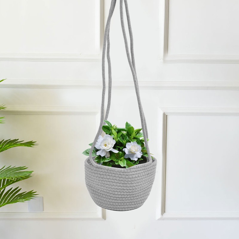 Hanging Basket Cotton Jute Rope Durable Hanging Planter Plant Holder