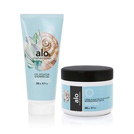Fruits & Passion's alo Body Care Duo (Shower Gel 200 ml + Whipped Body Cream 200 ml) (Ocean Flower)