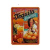 Vintage Tin Sign with Retro Tequila Sunrise in Various Sizes,
