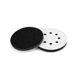 QWORK® 2PCS Soft Sponge Interface Pad for Eccentric Sanders, 125mm 8 Holes Hook & Loop Soft Pad Sanding Pad, Impact Resistant Low Noise