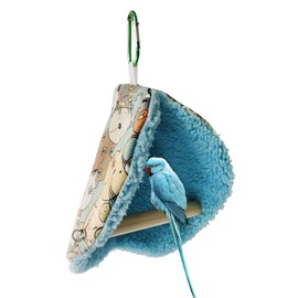 Bird Hammock | Winter Hammock Finch Cage with Perch | Bird Nest House Shed Hut, Bird Bed for Cage, Bird Nest Snuggle Hut for Hamster Parrot Macaw Budgies