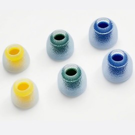 TANGZU Tang Sancai Balanced Bore Eartips, Medical Grade Hypoallergic Silicone in-Ear Monitor Ear Plugs for in-Ear Earphone, Replacement Earbuds Tips, IEM Eartips, Mix, 3 Pairs