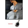 2PIECES pe1786 Men's Accessories Pendant Necklace, Silver, Rabbit, Onyx, Japanese