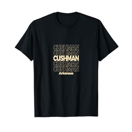 Vintage Cushman, Arkansas Repeating Text T-Shirt