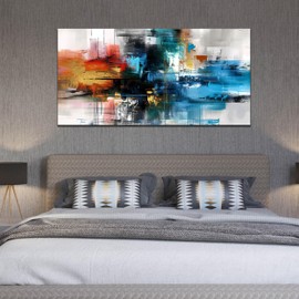 Wall Art for Living Room Colorful Abstract Picture Print on Canvas Large Framed Wall Decor for Bedroom Modern Room Abstract Wall Decorations Paintings Artwork Size 30x60 inch Ready to Hang