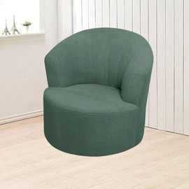 SZJIAHTM Round Club Swivel Barrel Chair Cover Modern Accent Round Club Armchair Slipcover Soft Stretch Chair Covers for Living Room