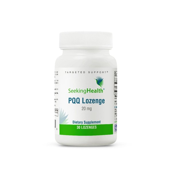 Seeking Health PQQ, 20 mg Pyrroloquinoline Quinone (PQQ) per Lozenge, Antioxidant-Like Nutrients to Support Healthy Aging and Oxidative Stress, Vegetarian and Vegan (30 lozenges)