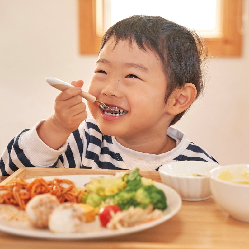 EDISONmama Fork & Spoon Plus with Case, Pale Blue