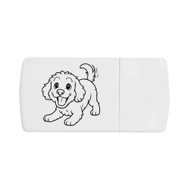 Azeeda 'Playful Cockapoo Dog' Pill Box with Tablet Splitter (PI00037618)
