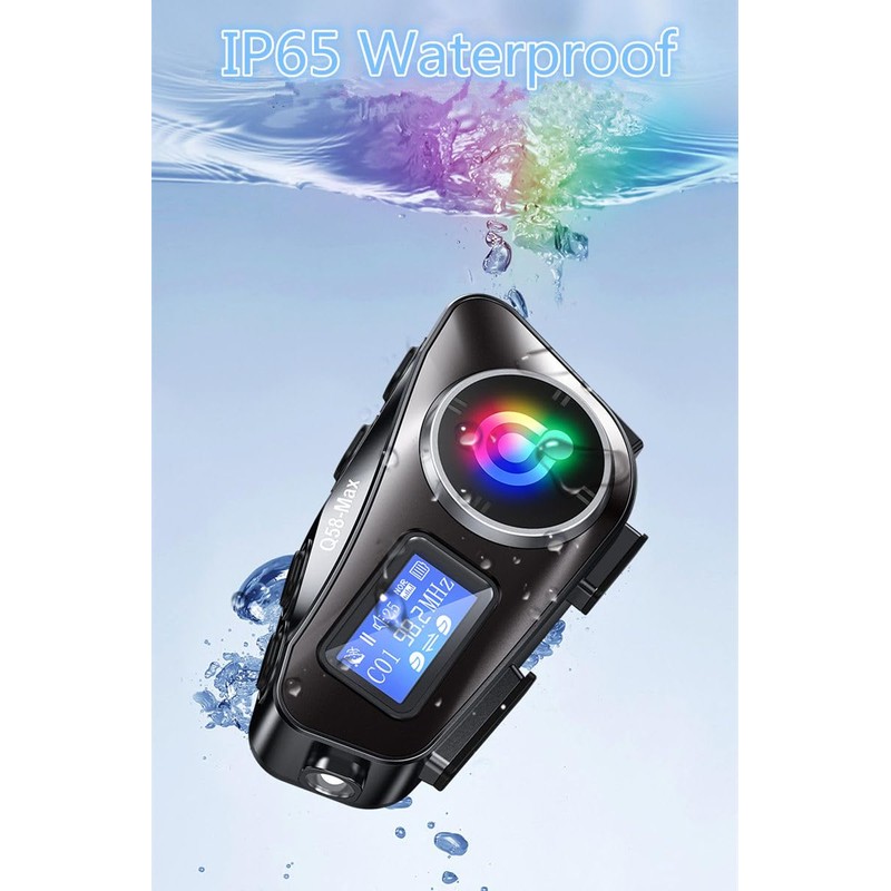 OBEST Motorcycle Intercom 500M Bluetooth Intercom Support Audio FM/CF/Siri Card