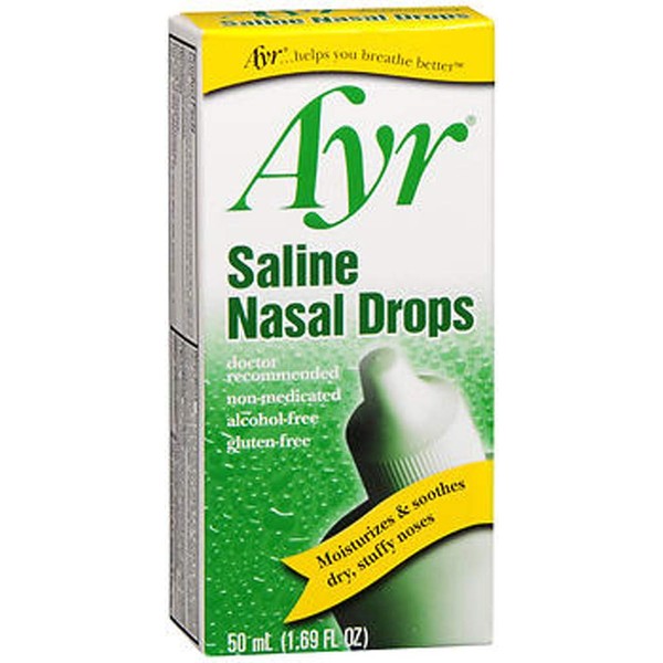 Ayr Saline Nasal Drops 50 mL (Pack of 2)