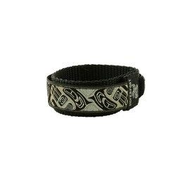 Nylon Watch Band Sports Style Wrap-Around Strap by Silverfoot Activeware for 16 mm or larger watches (Bear Paw Grey)