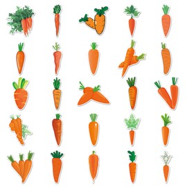 50 Packs Carrot Stickers Water Bottles Laptop Phone Motorcycle Computer Guitar Skateboard Hydroflasks Carrot Vinyl Sticker Waterproof Aesthetic Trendy Decals for Teens Girls Adults
