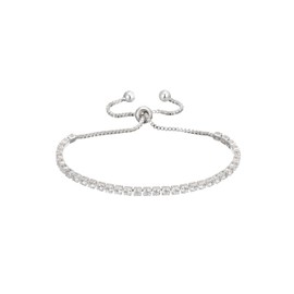 Lorram - Tennis Bracelet Crystal Slider Bracelet Adjustable Sparkle Diamond Cubic Zirconia Bracelet Jewellery Gifts For Girlfriend/Mother's Day/Birthday