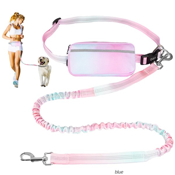 Qiukpzigi Hands Free Heavy Duty Dog Leash with Zipper Pouch,Versatile