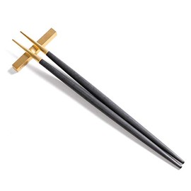 Cutipol GOA Black Gold Chopsticks + Chopsticks Rest Set G029G