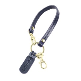 Raficaro Short Strap, Hand Strap, Leather, Genuine Leather, Italian Leather, Hook Included, Key Ring, Key Ring, Bag Handle, Men's, Women's, 3 Colors Available, Black