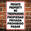 Custom Signs Spanish English 24 Hour Video Security Private Property
