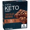 Ratio Soft Baked Bars, Chocolate Brownie, 1g Sugar, Keto Friendly,