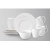 HomeVss, New Bone China Embossed Rain Drops 16pc Dinnerware Set