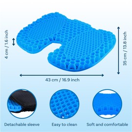 MMOBIEL Anti-Slip Kayak Seat Cushion Waterproof Kayak Gel Seat Cushion – U-Shaped Portable Sit in for Kayak, Boat, Canoe, Rowing etc. – Pressure Relief & Comfort Seat Cushion - Kayak Accessories