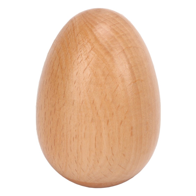 2PCS Wood Egg Shaker Natural Safe Musical Hand Percussion Instrument