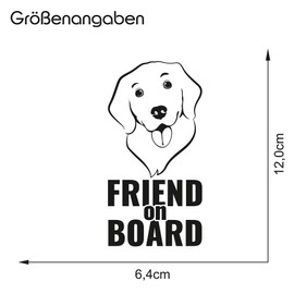 Baby and Friends on Board Sticker Child Dog Cat or Princess Sticker for Vehicles Car Bus Caravan Car Sticker Car Accessories R118 (Dog)