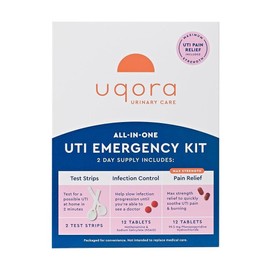 Wookora 우코라 UTI 응급 키트 - 요로 감염 검사 스트립 2개, 정제 12개, 관리 12개 포함 지지대 최대 강도 [1 Count (Pack of 2)] Ucor UTI Emergency Kit - Includes 2 Urinary Tract Infection Test Strips, 12 Tablets, and 12 Management Supports Maximum Strength [1 Count (Pack of 2)]