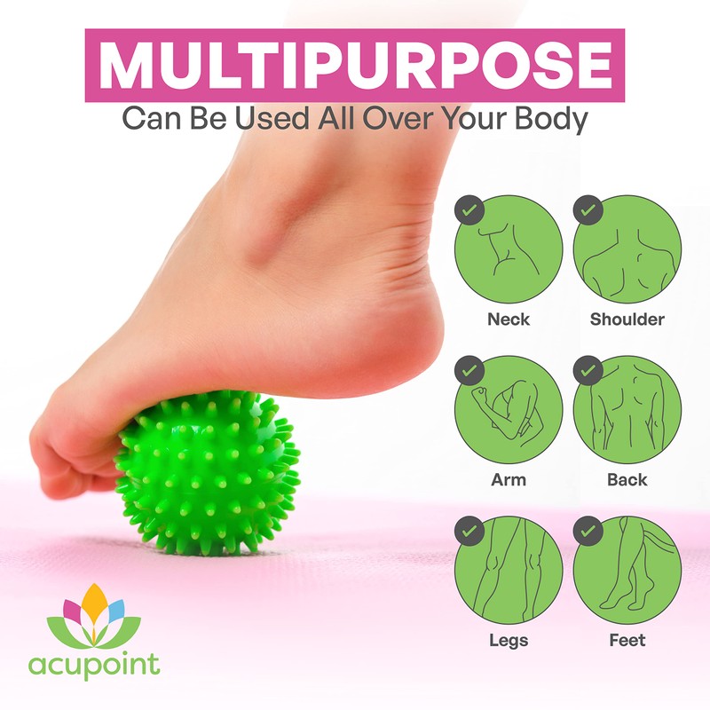 Acupoint Physical Therapy Massage Balls - Ideal for: Yoga, Deep