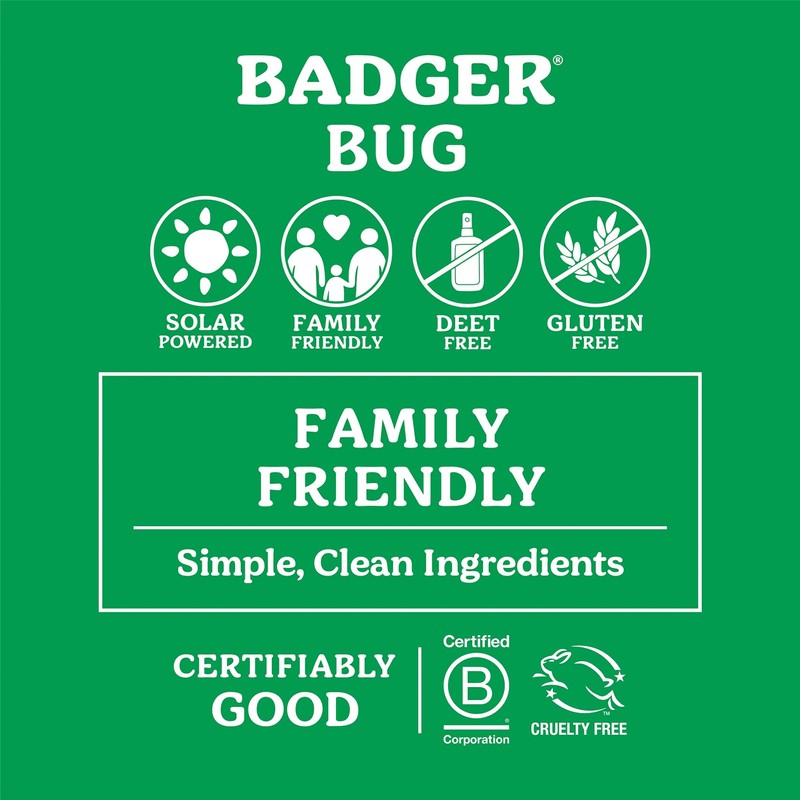 Badger Bug Spray, Family Friendly All Natural Mosquito Repellent w/Organic