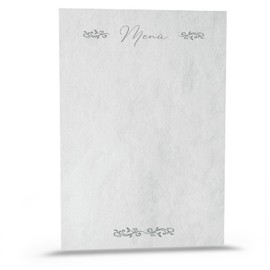 Wedding Menu Cards, for Printing or Writing Yourself, Sturdy 250 g/m² Paper, for Birthday, Celebration, Drinks Card, Table Decoration, Place Cards, Place Cards (Pack of 20)