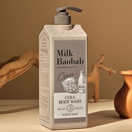 Milk Baobab Cera Body Wash + Lotion Set White Soap BNS / 밀크바오밥 세라 바디 워시 + 로션 세트 화이트솝 BNS