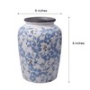 Light Blue White vase Flower Ceramic Porcelain Vintage Chinoiserie Floral
