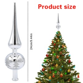 YCSYHQQX Christmas Tree Topper, Christmas Tree Star Topper, Christmas Tree Topper, Plastic Christmas Tree Topper for the Christmas Tree (Silver)