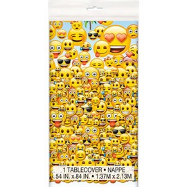 Emoji Plastic Tablecloth, 84" x 54"
